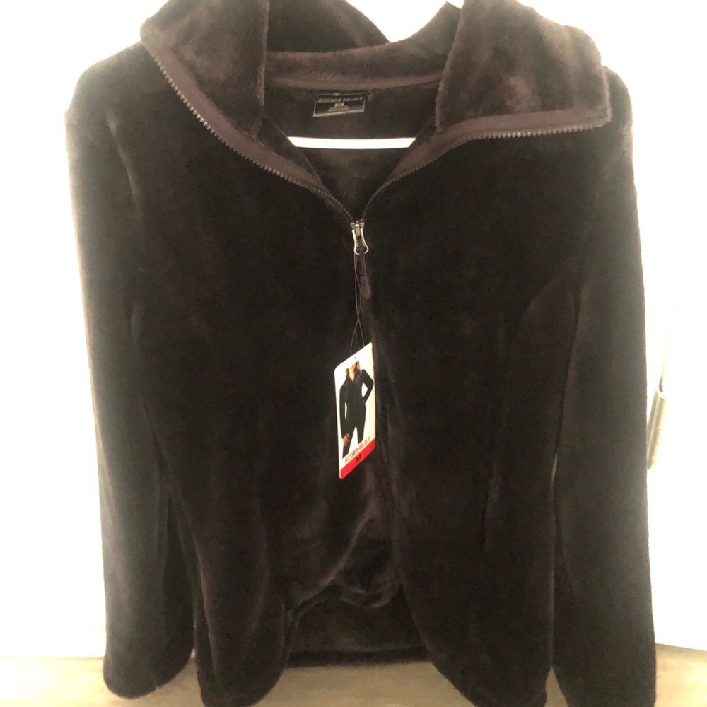 Eggplant colored fleece jacket